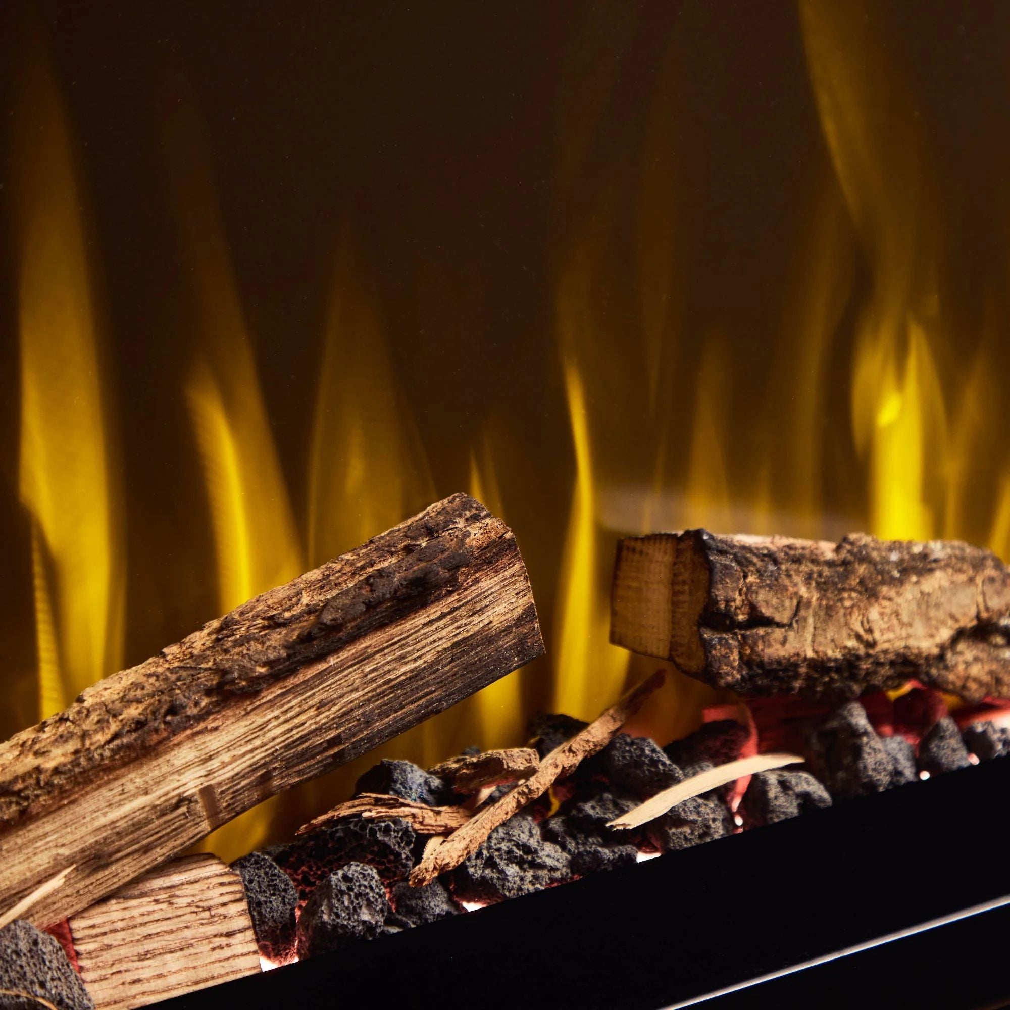 Slim Oak & Ember Real Wood Log Kit - for Shallow Depth Electric Fireplaces
