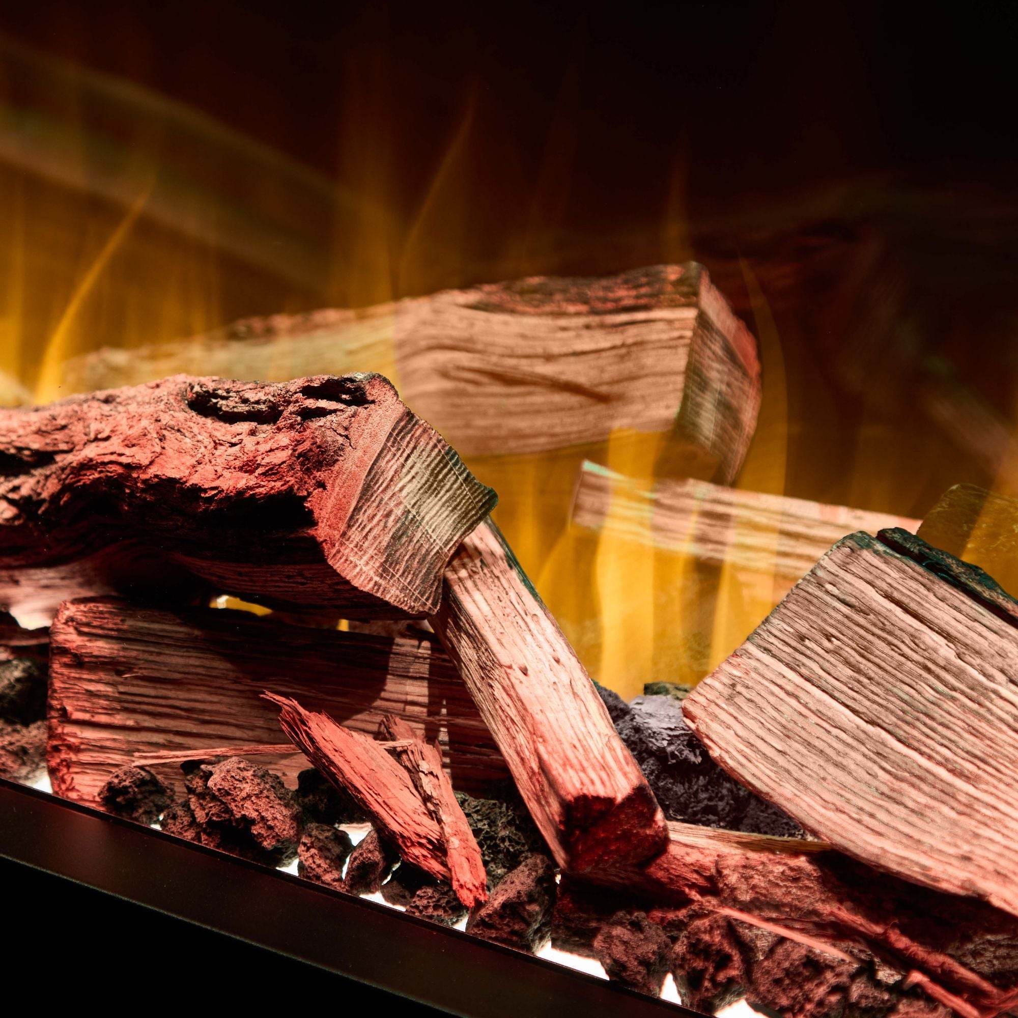 Large Oak & Ember Real Wood Log Kit - for Deep Electric Fireplaces